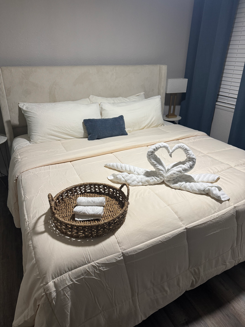 Airbnb turnover, styled & guest-ready
