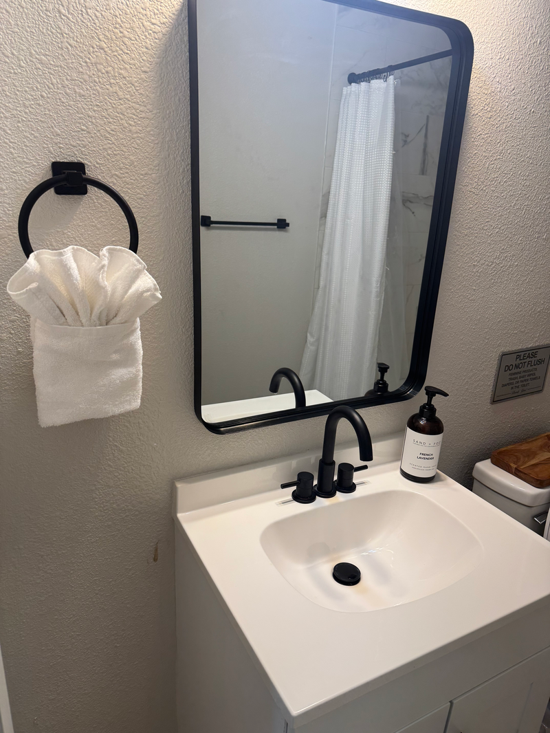 Bathroom vanity, sanitized & fresh