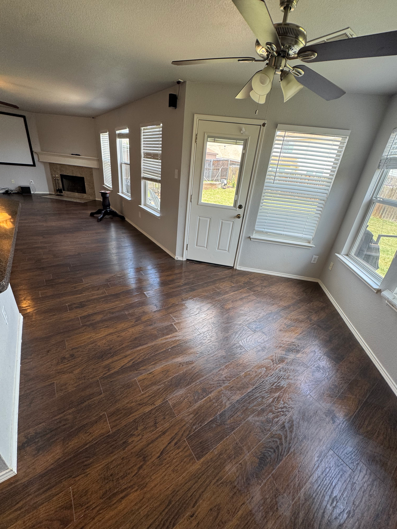 Living room, cleaned & tidied